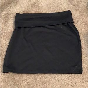 Fold over stretch skirt
